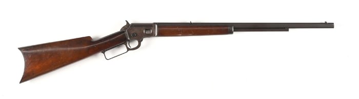 (A) SCARCE BRITISH PROOFED MARLIN MODEL 1891 SIDE LOADING TAKEDOWN LEVER ACTION RIFLE.