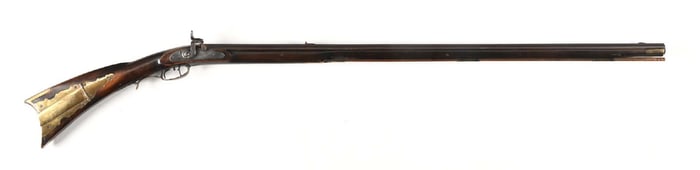 (A) PERCUSSION KENTUCKY RIFLE.