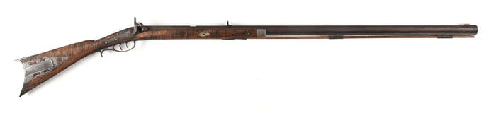 (A) IRON MOUNTED SOUTHERN HALF-STOCK PERCUSSION KENTUCKY RIFLE.