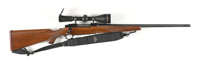 (M) RUGER M77 BOLT ACTION SPORTING RIFLE IN .338 WINCHESTER MAGNUM.