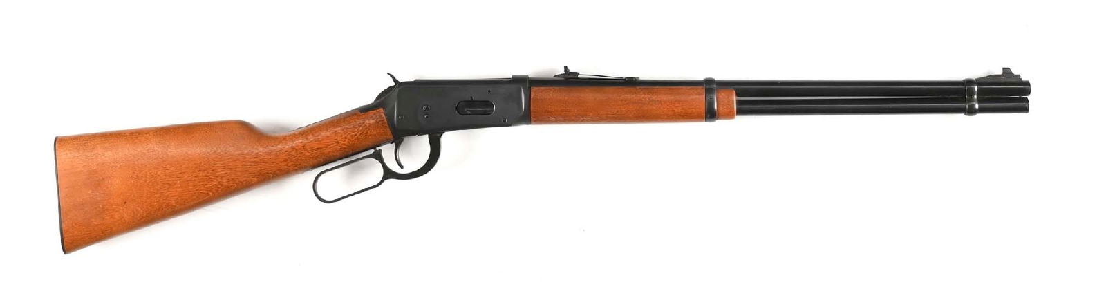 (M) WINCHESTER MODEL 94 AE LEVER ACTION CARBINE.: Standard features. CONDITION: Excellent. Retains nearly all the blue finish. Forearm has a few scattered impressions. Stock shows minor impressions. Bore is bright. Barrel Length: 20" Caliber/Bore: .3