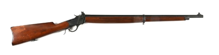 (C) WINCHESTER MODEL 1885 LOW WALL WINDER MUSKET .22 SHORT SINGLE SHOT RIFLE.