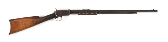 (C) WINCHESTER MODEL 90 SLIDE ACTION RIFLE.