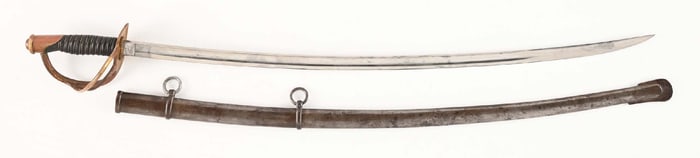 US CIVIL WAR MANSFIELD & LAMB MODEL 1860 CAVALRY SABER.