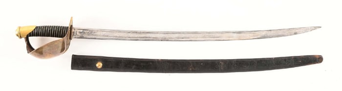 AMES U.S. NAVY'S MODEL 1860 CUTLASS AND SCABBARD.