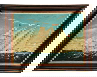 WILLIAM P. STUBBS (1842-1909): Harriet S. Jackson oil on canvas signed lower-left "W. P. Stubbs" canvas: 26 × 36 in. (66 x 91.4 cm) framed: 34-1/2 × 3-3/8 × 44-1/2 in. (87.6 x 8.6 x 113 cm) The Harriet S. Jackson