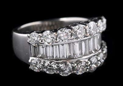 14K WHITE GOLD 3CT DIAMOND BAND