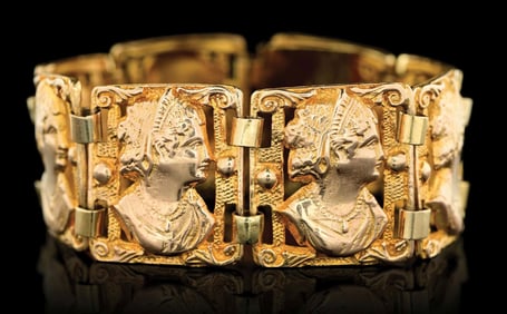 14K YELLOW GOLD VINTAGE GYPSY BRACELET