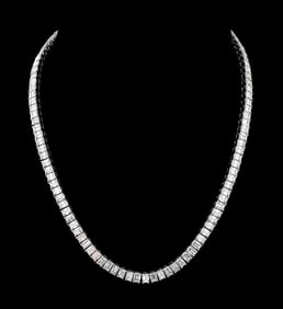 18K WHITE GOLD 35CT DIAMOND NECKLACE