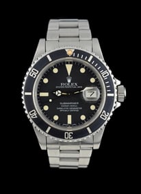 ROLEX SUBMARINER, REF. 16800 W/ BOX & PAPER, C.1982