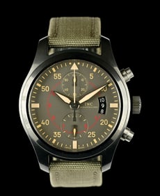 MEN'S 46MM IWC TOP GUN PILOT'S CHRONOGRAPH CERAMIC WRISTWATCH, REF. IW388002