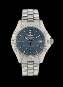 BREITLING 1884 COLT 38MM STEEL WRISTWATCH W/ PAPERS AND STRAP