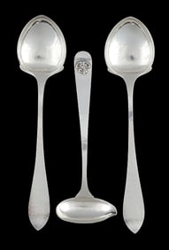 LOT OF 3: KALO ARTS & CRAFTS STERLING SILVER SERVING PIECES
