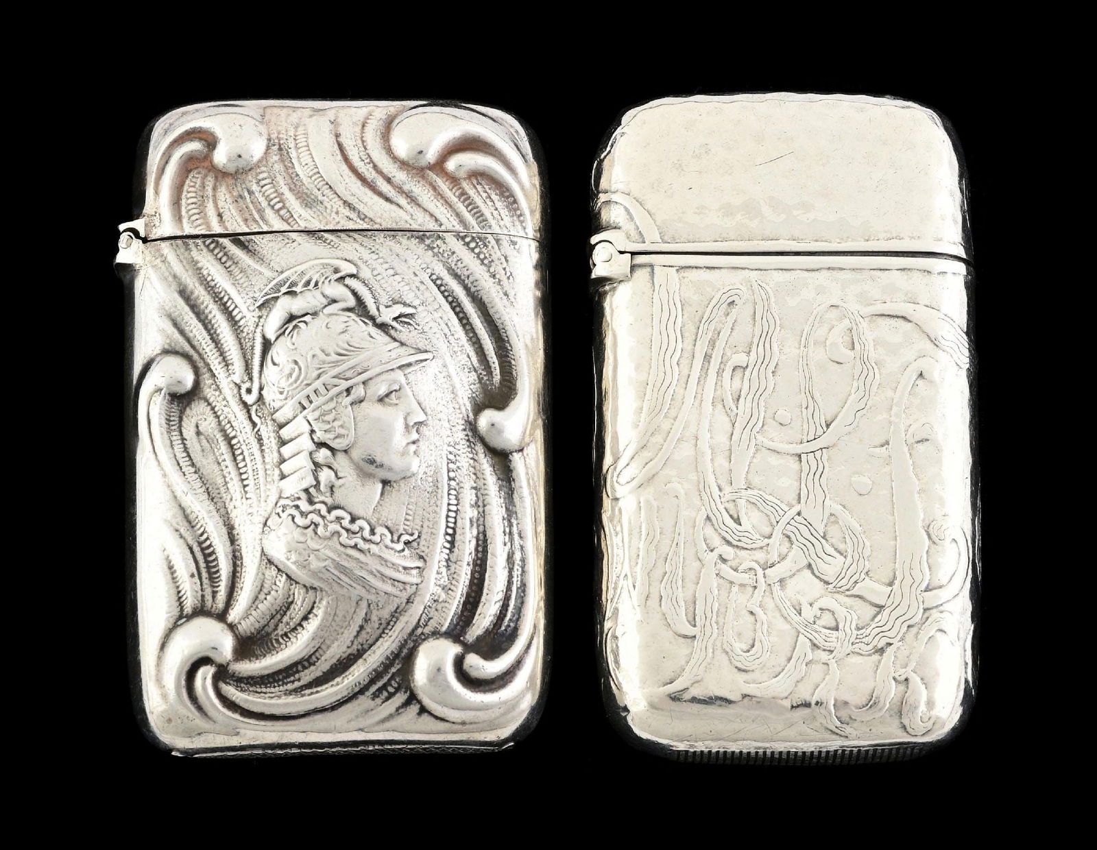 LOT OF 2: STERLING SILVER MATCH SAFES (1 of 6)