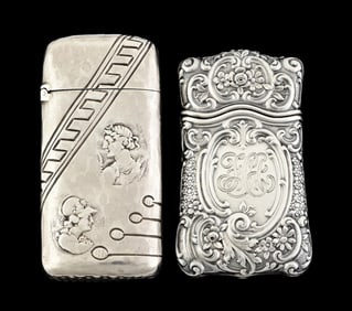 LOT OF 2: STERLING SILVER MATCH SAFES