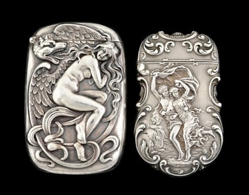 LOT OF 2: STERLING SILVER MATCH SAFES