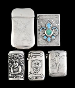 LOT OF 5: MATCH SAFES