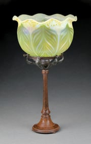 THEA LOETZ TABLE LAMP ON BRONZE BASE