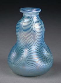 SMALL BLUE LOETZ VASE