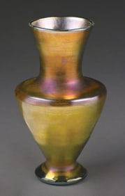 TIFFANY STUDIOS FAVRILE GOLD GLASS VASE