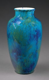 PAUL MILLET FOR SEVRES BLUE FLAMBE VASE