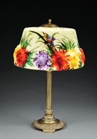 PAIRPOINT PUFFY FLORAL TABLE LAMP