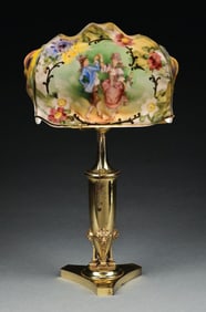 PAIRPOINT PUFFY FLORAL TABLE LAMP