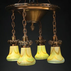 QUEZAL 4-LIGHT TULIP CHANDELIER