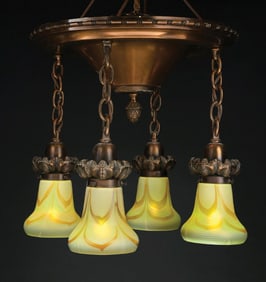 QUEZAL 4-LIGHT TULIP CHANDELIER