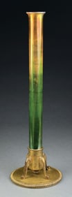 TIFFANY STUDIOS FAVRILE GLASS AND BRONZE VASE
