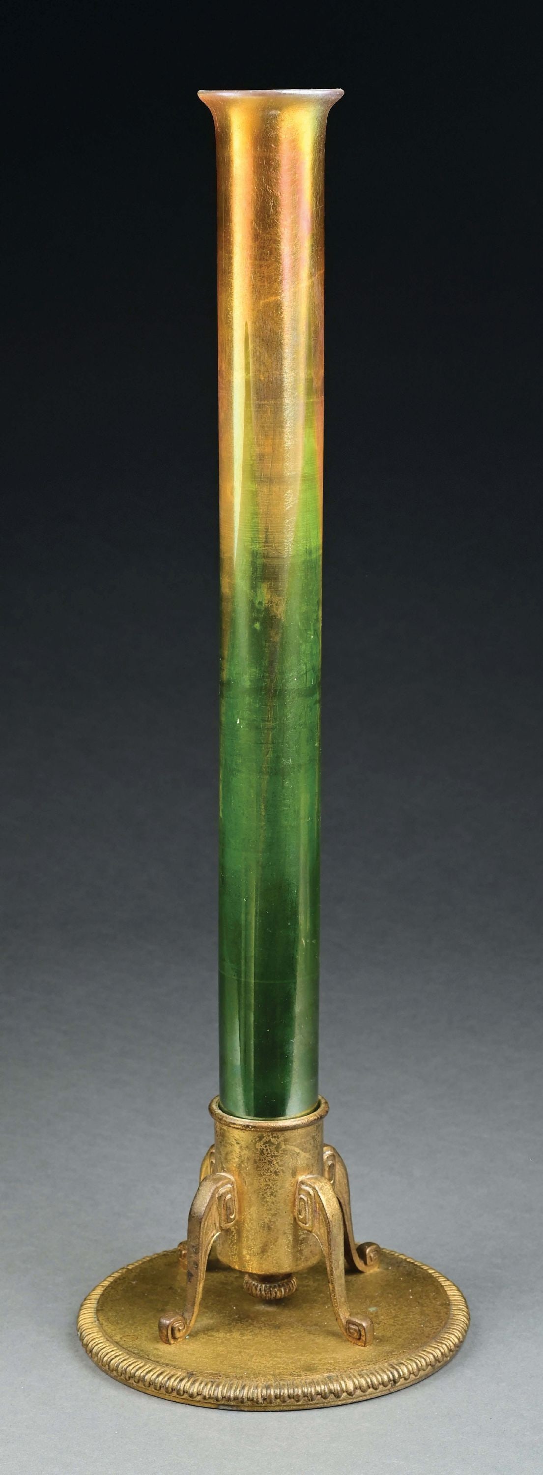 TIFFANY STUDIOS FAVRILE GLASS AND BRONZE VASE (1 of 6)