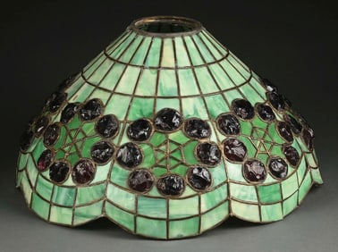 LEADED GLASS TABLE LAMP SHADE