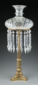 HANGING CRYSTAL OIL TABLE LAMP