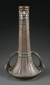 PAUL DACHSEL 2-HANDLED RETICULATED TOP VASE W/ TEARDROPS