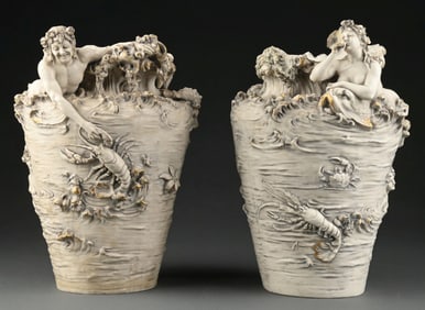 LOT OF 2: ROYAL DUX BOHEMIA VASES