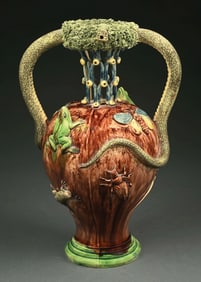 INTRICATE 19TH CENTURY PALISSY VASE