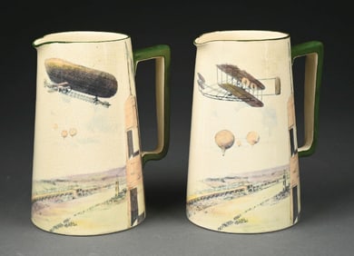 PAIR OF ROYAL DOULTON AERONAUTICAL PITCHERS