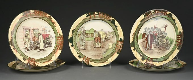 ROYAL DOULTON MOTORING SERIES SET OF 5 PLATES