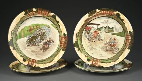 ROYAL DOULTON MOTORING SERIES SET OF 4 PLATES