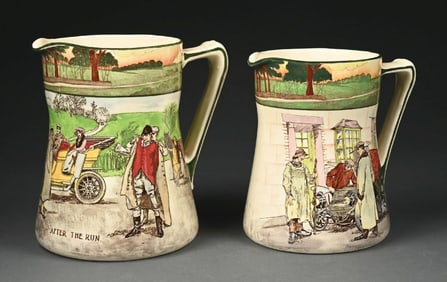 LOT OF 2: ROYAL DOULTON MOTORING SERIES PITCHERS