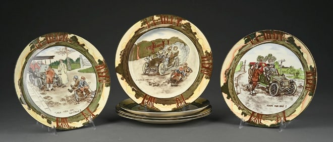 LOT OF 6: ROYAL DOULTON MOTORING SERIES PLATES