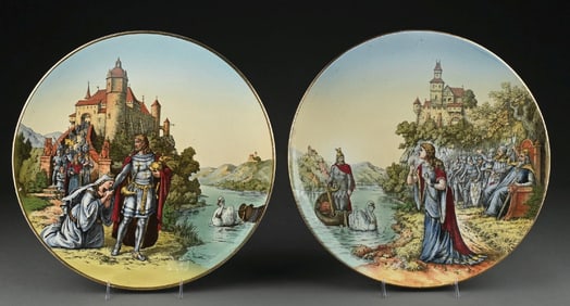 LOT OF 2: VILLEROY & BOCH CHARGER PLAQUES