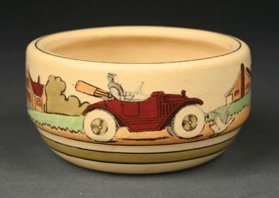 ROSEVILLE TOURIST CREAM WARE SMALL BOWL