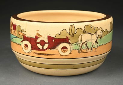 ROSEVILLE TOURIST CREAM WARE BOWL