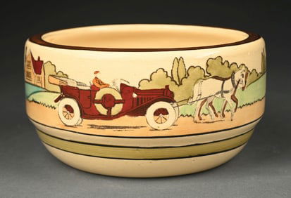 ROSEVILLE TOURIST CREAM WARE BOWL