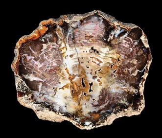 DARK PURPLE PETRIFIED WOOD SLICE