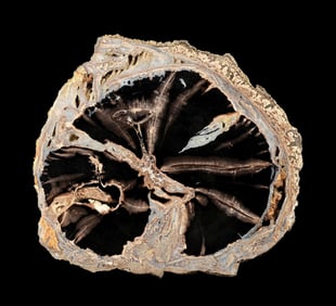 BLACK PETRIFIED WOOD SLAB