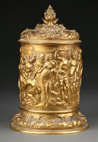 ELKINGTON DEPARTMENT OF SCIENCE AND ART BRASS TANKARD