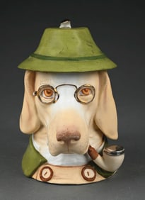 GENTLEMAN DOG HEAD BEER STEIN BY SCHIERHOLZ
