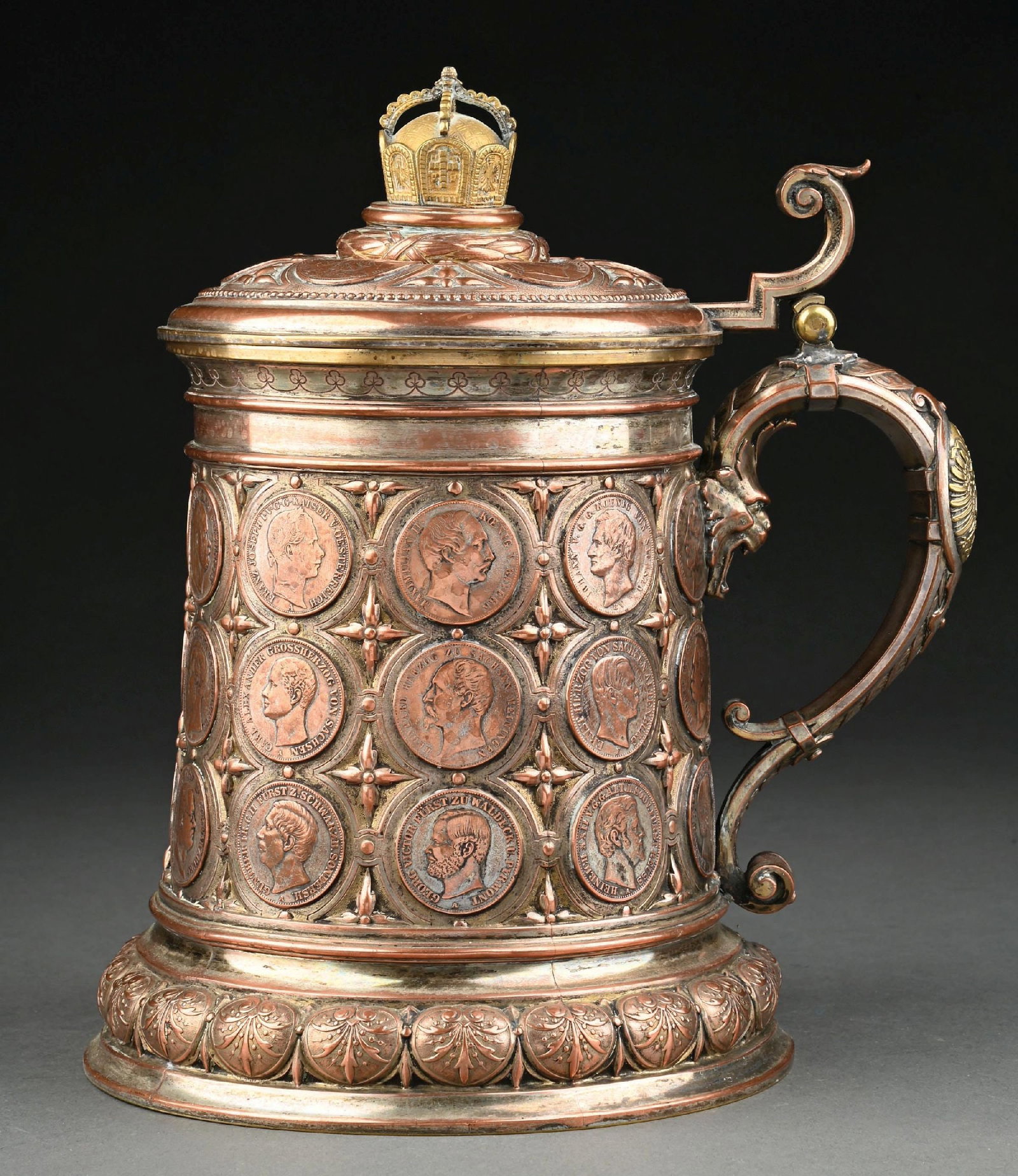 SILVER PLATED MUNZHUMPEN GERMAN STEIN (1 of 8)